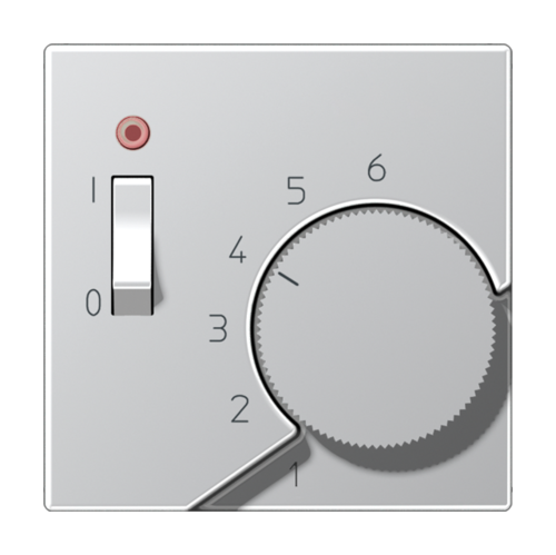 JUNG LS 990 Алюминий Накладка термостата комнатного с выключателем (мех TR231U, TR241U)