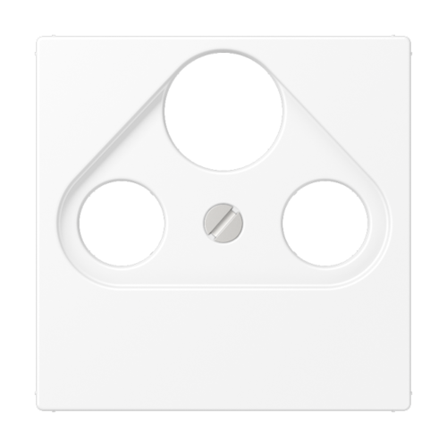 Накладка для SAT-TV-розетки цвет Матовый белый