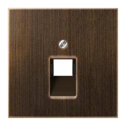 Накладка на розетку информационную JUNG LS METAL, античная латунь