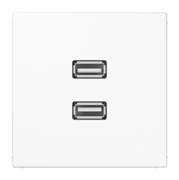 Розетка 2xUSB JUNG LS 990, белый