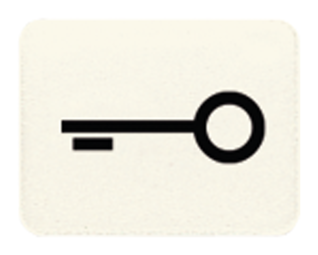 JUNG CD 500/CD plus Бежевая Линза с символом КЛЮЧ для клавиши с окошком